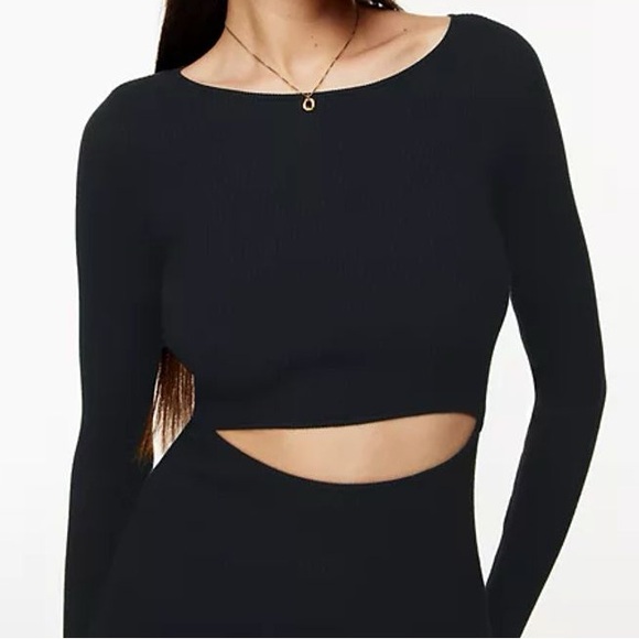 ARITZIA Wilfred Cutout Knit Longsleeve Mini Dress - Picture 8 of 13